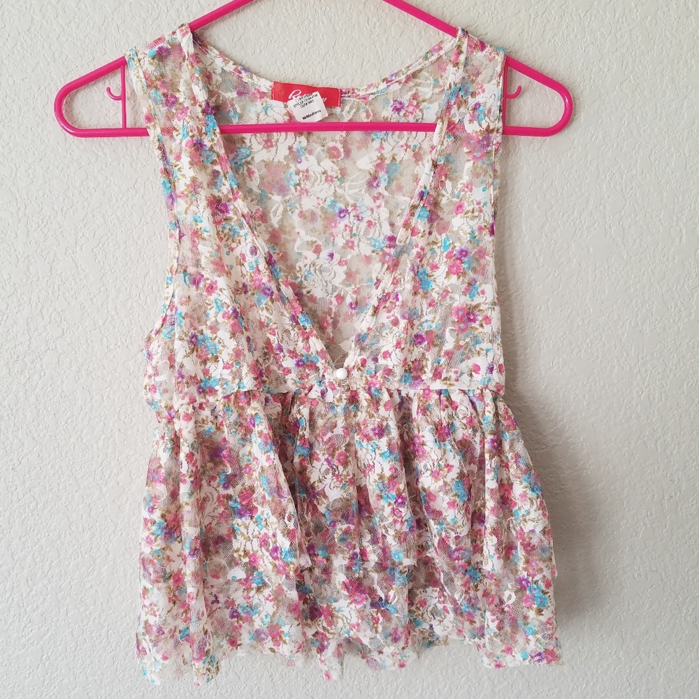 3 floral tops